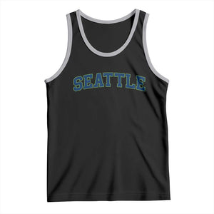 Seattle Fan Tank Top Vintage Athletic Sports City Game Day TS11 Black Athletic Heather Print Your Wear