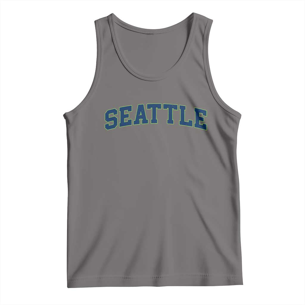 Seattle Fan Tank Top Vintage Athletic Sports City Game Day TS11 Deep Heather Print Your Wear