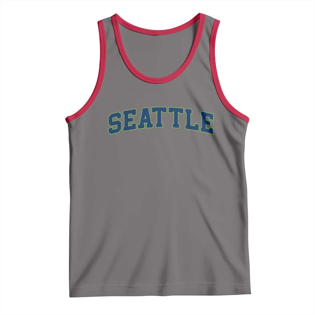 Seattle Fan Tank Top Vintage Athletic Sports City Game Day TS11 Deep Heather Red Print Your Wear
