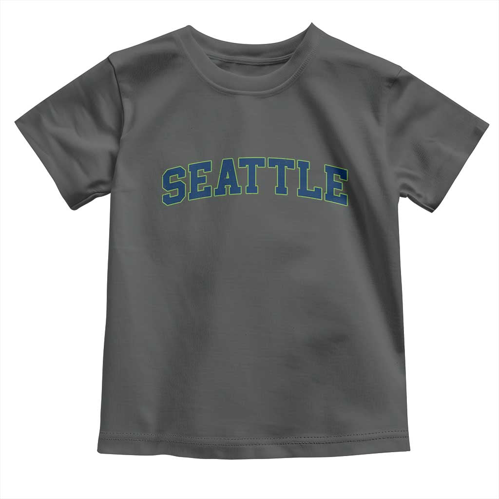 Seattle Fan Toddler T Shirt Vintage Athletic Sports City Game Day TS11 Dark Heather Print Your Wear