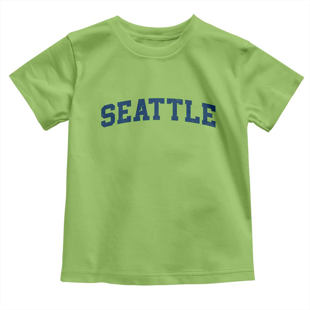 Seattle Fan Toddler T Shirt Vintage Athletic Sports City Game Day TS11 Lime Print Your Wear