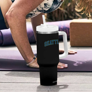 Seattle Fan Tumbler With Handle Vintage Athletic Sports City Game Day TS11 Print Your Wear