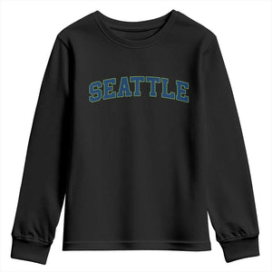 Seattle Fan Youth Sweatshirt Vintage Athletic Sports City Game Day TS11 Black Print Your Wear