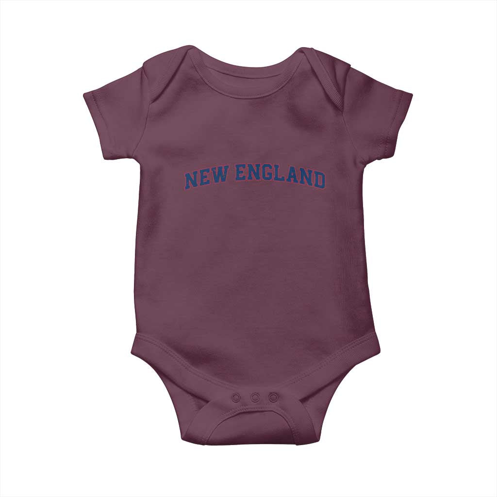New England Fan Baby Onesie Vintage Athletic Sports Game Day TS11 Maroon Print Your Wear