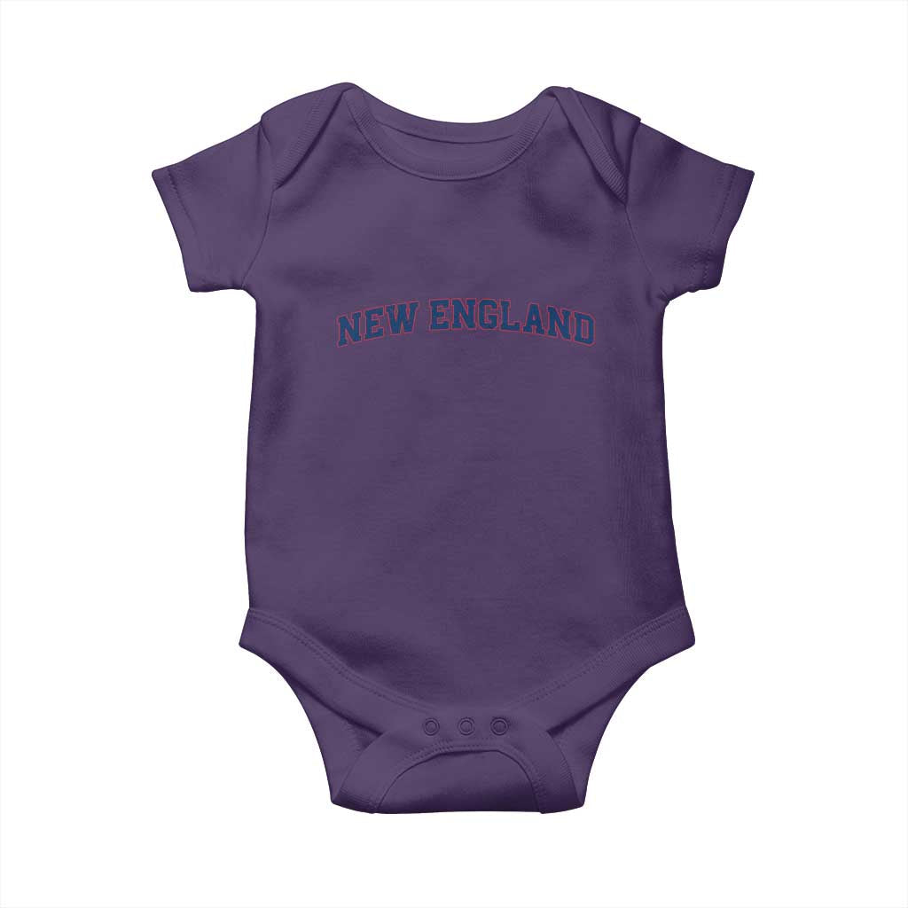 New England Fan Baby Onesie Vintage Athletic Sports Game Day TS11 Purple Print Your Wear
