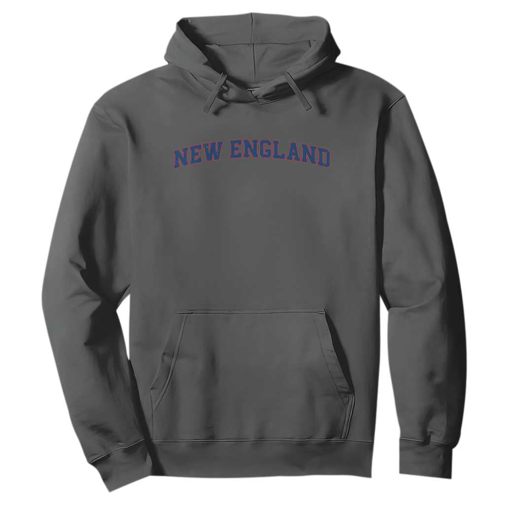 New England Fan Hoodie Vintage Athletic Sports Game Day TS11 Dark Heather Print Your Wear
