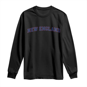 New England Fan Long Sleeve Shirt Vintage Athletic Sports Game Day TS11 Black Print Your Wear