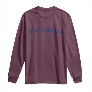 New England Fan Long Sleeve Shirt Vintage Athletic Sports Game Day TS11 Maroon Print Your Wear