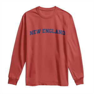 New England Fan Long Sleeve Shirt Vintage Athletic Sports Game Day TS11 Red Print Your Wear