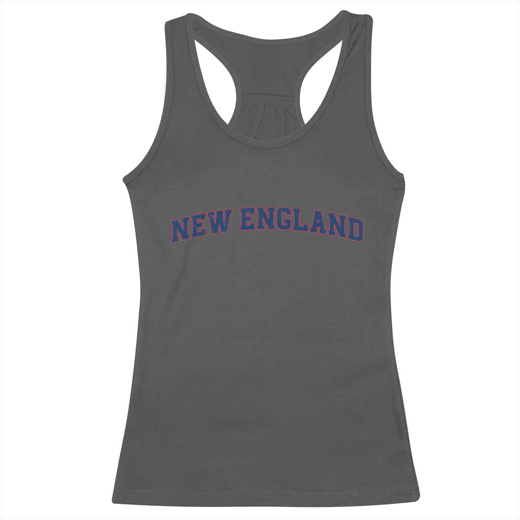 New England Fan Racerback Tank Top Vintage Athletic Sports Game Day TS11 Dark Heather Print Your Wear