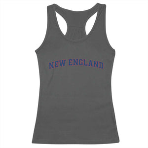 New England Fan Racerback Tank Top Vintage Athletic Sports Game Day TS11 Dark Heather Print Your Wear
