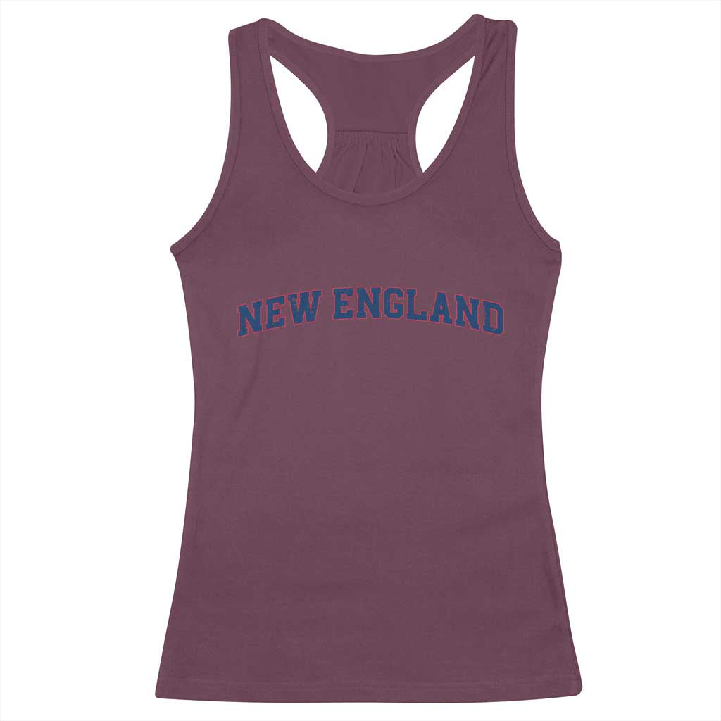 New England Fan Racerback Tank Top Vintage Athletic Sports Game Day TS11 Maroon Print Your Wear