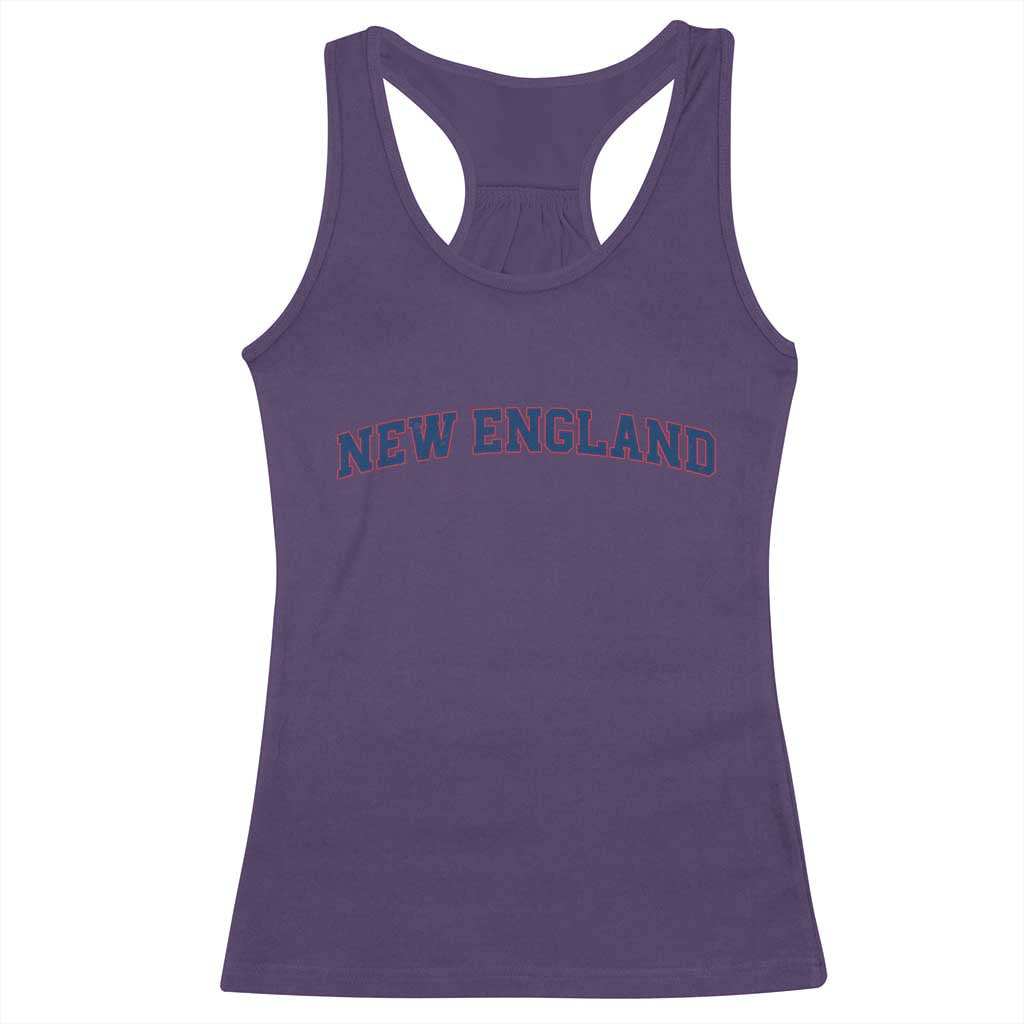 New England Fan Racerback Tank Top Vintage Athletic Sports Game Day TS11 Purple Print Your Wear