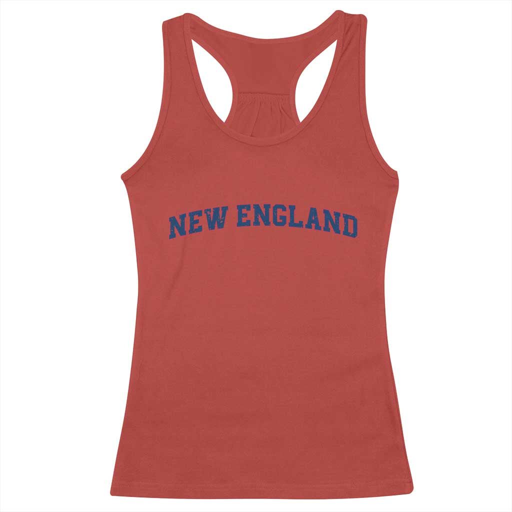 New England Fan Racerback Tank Top Vintage Athletic Sports Game Day TS11 Red Print Your Wear
