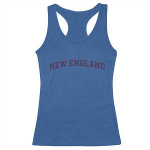 New England Fan Racerback Tank Top Vintage Athletic Sports Game Day TS11 Royal Blue Print Your Wear