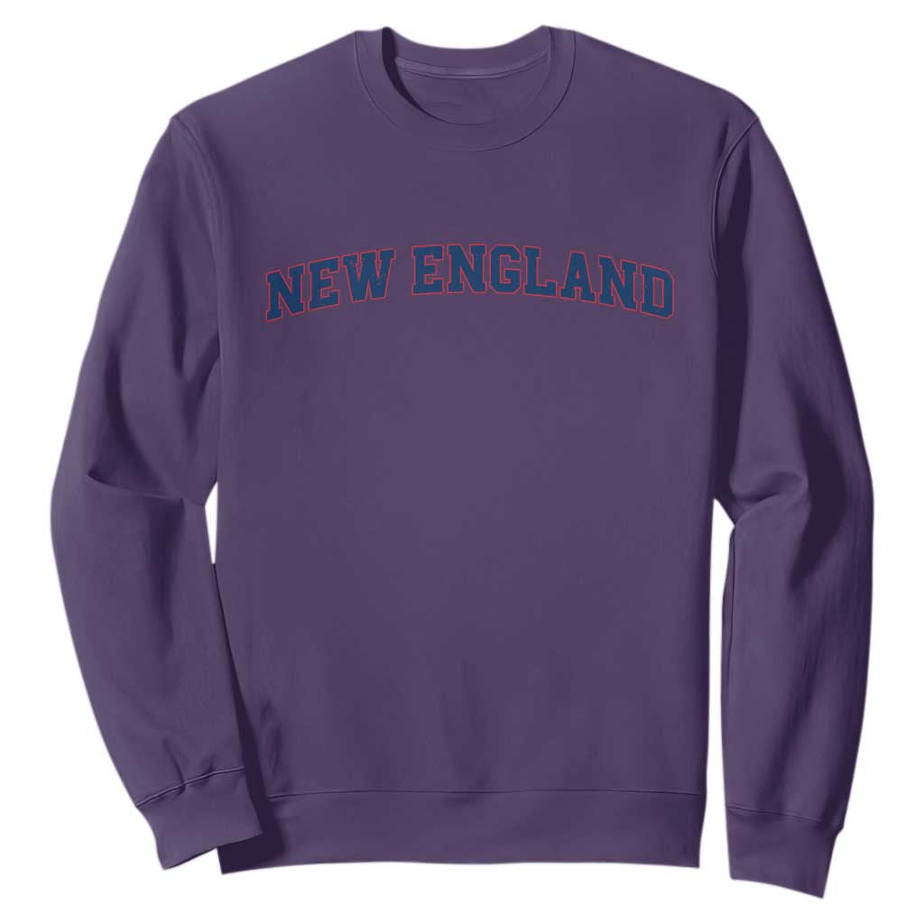 New England Fan Sweatshirt Vintage Athletic Sports Game Day TS11 Purple Print Your Wear