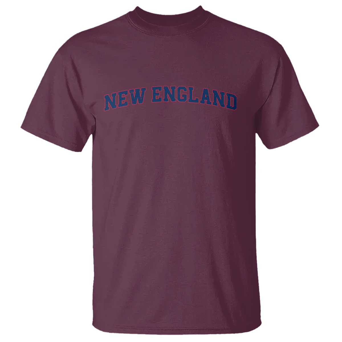 New England Fan T Shirt Vintage Athletic Sports Game Day TS11 Maroon Print Your Wear