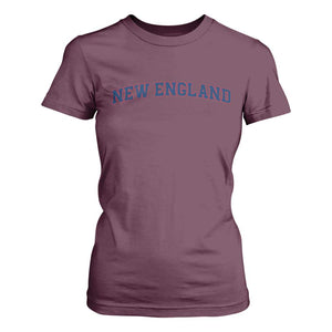 New England Fan T Shirt For Women Vintage Athletic Sports Game Day TS11 Maroon Print Your Wear