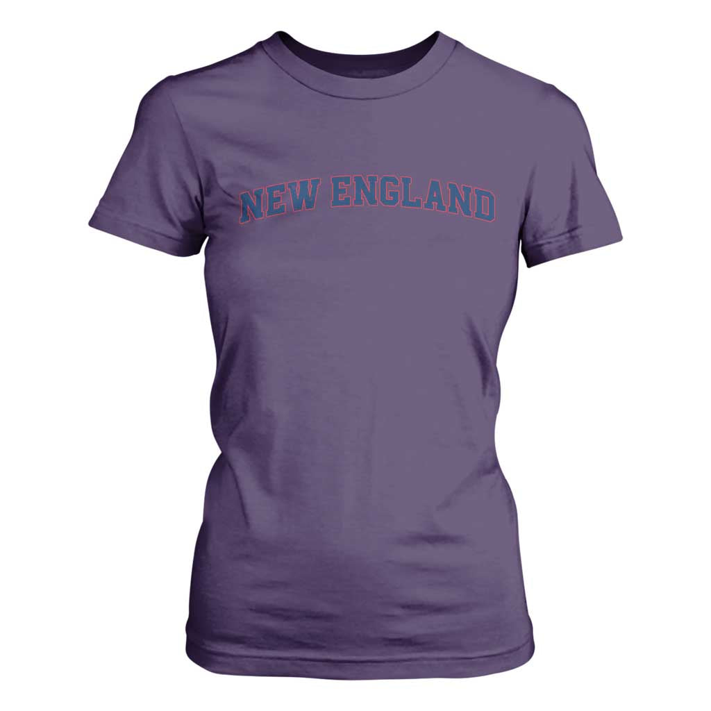New England Fan T Shirt For Women Vintage Athletic Sports Game Day TS11 Purple Print Your Wear