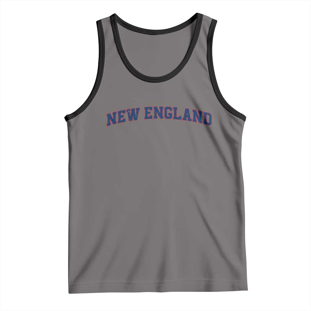 New England Fan Tank Top Vintage Athletic Sports Game Day TS11 Deep Heather Black Print Your Wear