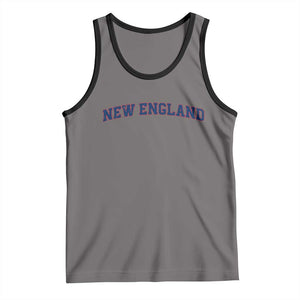 New England Fan Tank Top Vintage Athletic Sports Game Day TS11 Deep Heather Black Print Your Wear