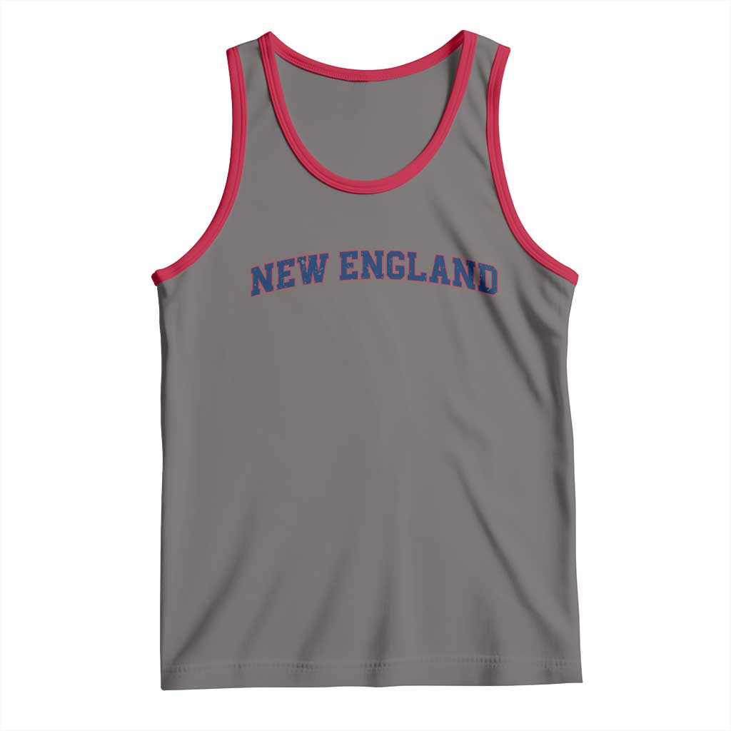 New England Fan Tank Top Vintage Athletic Sports Game Day TS11 Deep Heather Red Print Your Wear