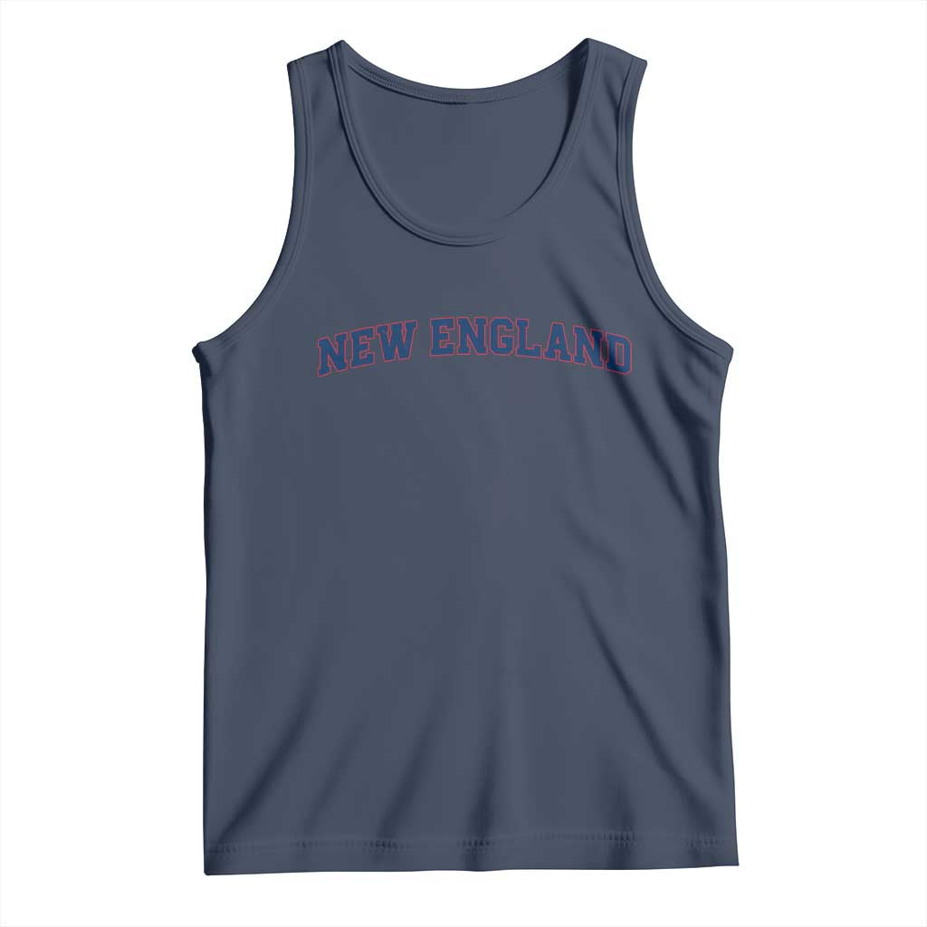 New England Fan Tank Top Vintage Athletic Sports Game Day TS11 Navy Print Your Wear