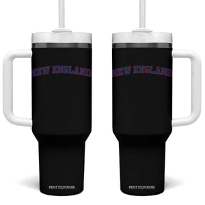 New England Fan Tumbler With Handle Vintage Athletic Sports Game Day TS11 One Size: 40 oz Black Print Your Wear