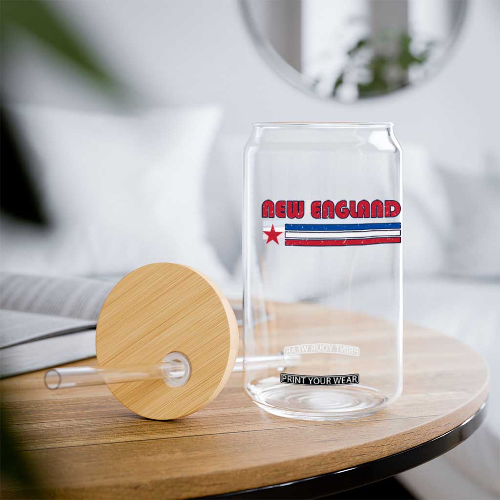 New England Fan Glass Can Vintage Athletic Sports Star And Stripes TS11 Print Your Wear