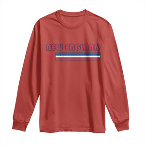 New England Fan Long Sleeve Shirt Vintage Athletic Sports Star And Stripes TS11 Red Print Your Wear