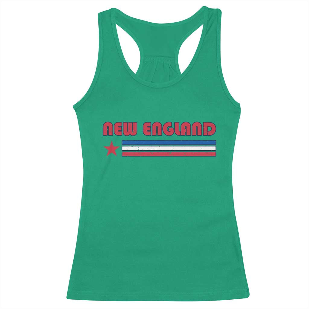 New England Fan Racerback Tank Top Vintage Athletic Sports Star And Stripes TS11 Irish Green Print Your Wear