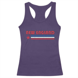 New England Fan Racerback Tank Top Vintage Athletic Sports Star And Stripes TS11 Purple Print Your Wear