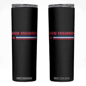 New England Fan Skinny Tumbler Vintage Athletic Sports Star And Stripes TS11 Black Print Your Wear