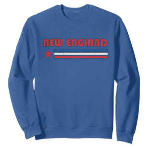 New England Fan Sweatshirt Vintage Athletic Sports Star And Stripes TS11 Royal Blue Print Your Wear