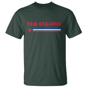 New England Fan T Shirt Vintage Athletic Sports Star And Stripes TS11 Dark Forest Green Print Your Wear