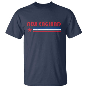 New England Fan T Shirt Vintage Athletic Sports Star And Stripes TS11 Navy Print Your Wear