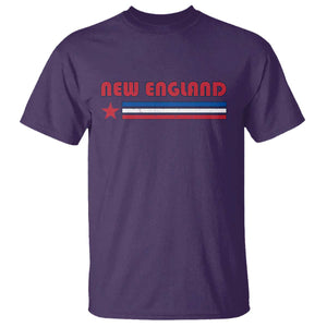 New England Fan T Shirt Vintage Athletic Sports Star And Stripes TS11 Purple Print Your Wear