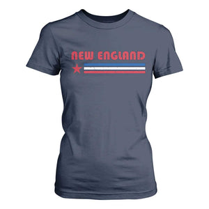 New England Fan T Shirt For Women Vintage Athletic Sports Star And Stripes TS11 Navy Print Your Wear