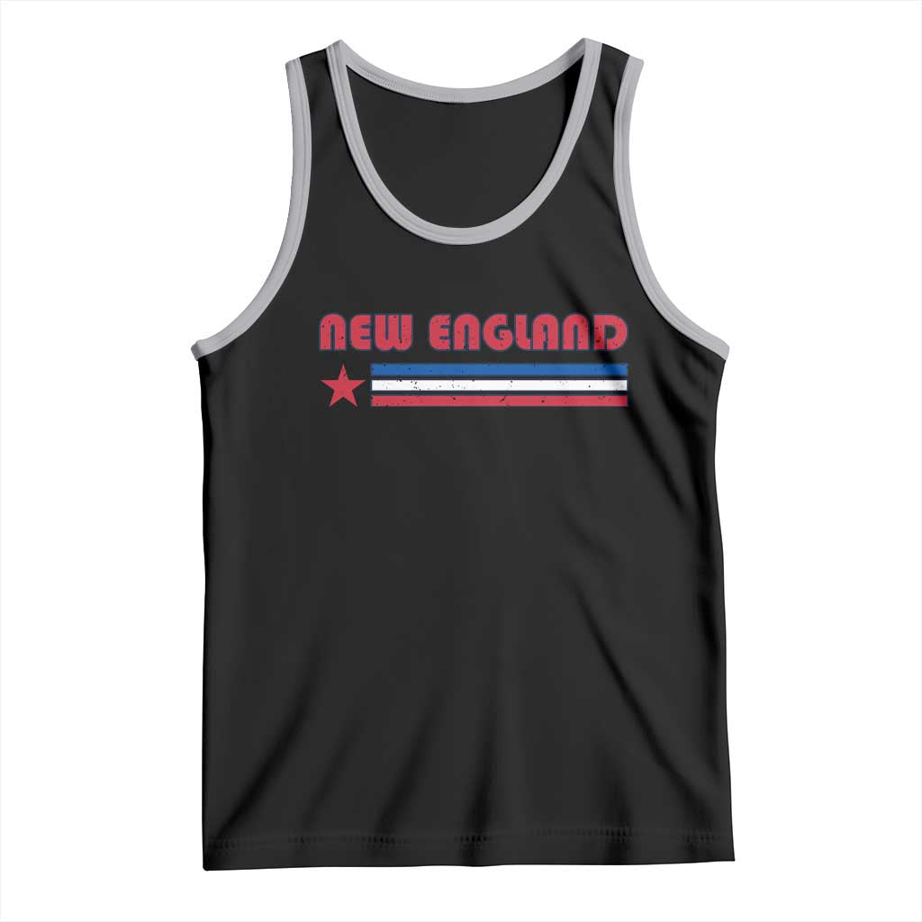 New England Fan Tank Top Vintage Athletic Sports Star And Stripes TS11 Black Athletic Heather Print Your Wear
