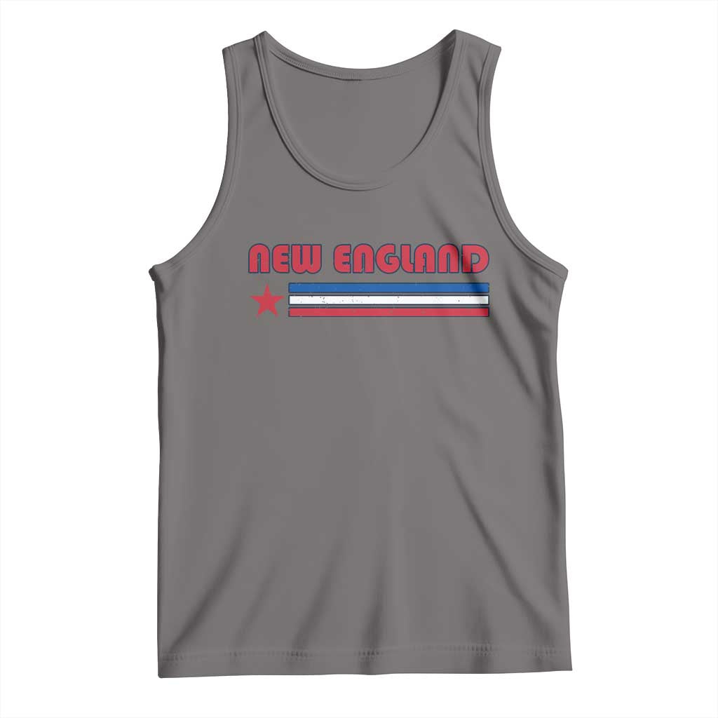New England Fan Tank Top Vintage Athletic Sports Star And Stripes TS11 Deep Heather Print Your Wear