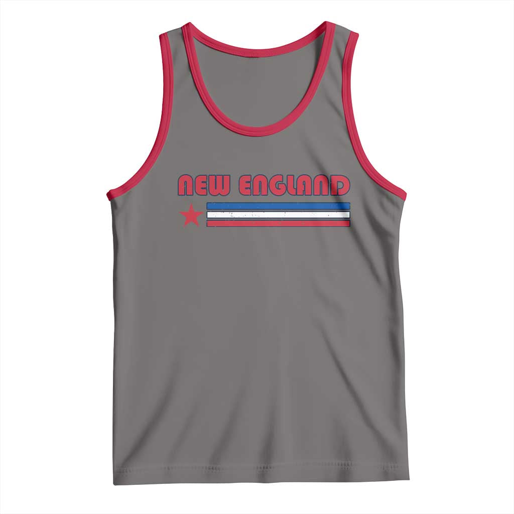 New England Fan Tank Top Vintage Athletic Sports Star And Stripes TS11 Deep Heather Red Print Your Wear