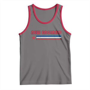 New England Fan Tank Top Vintage Athletic Sports Star And Stripes TS11 Deep Heather Red Print Your Wear