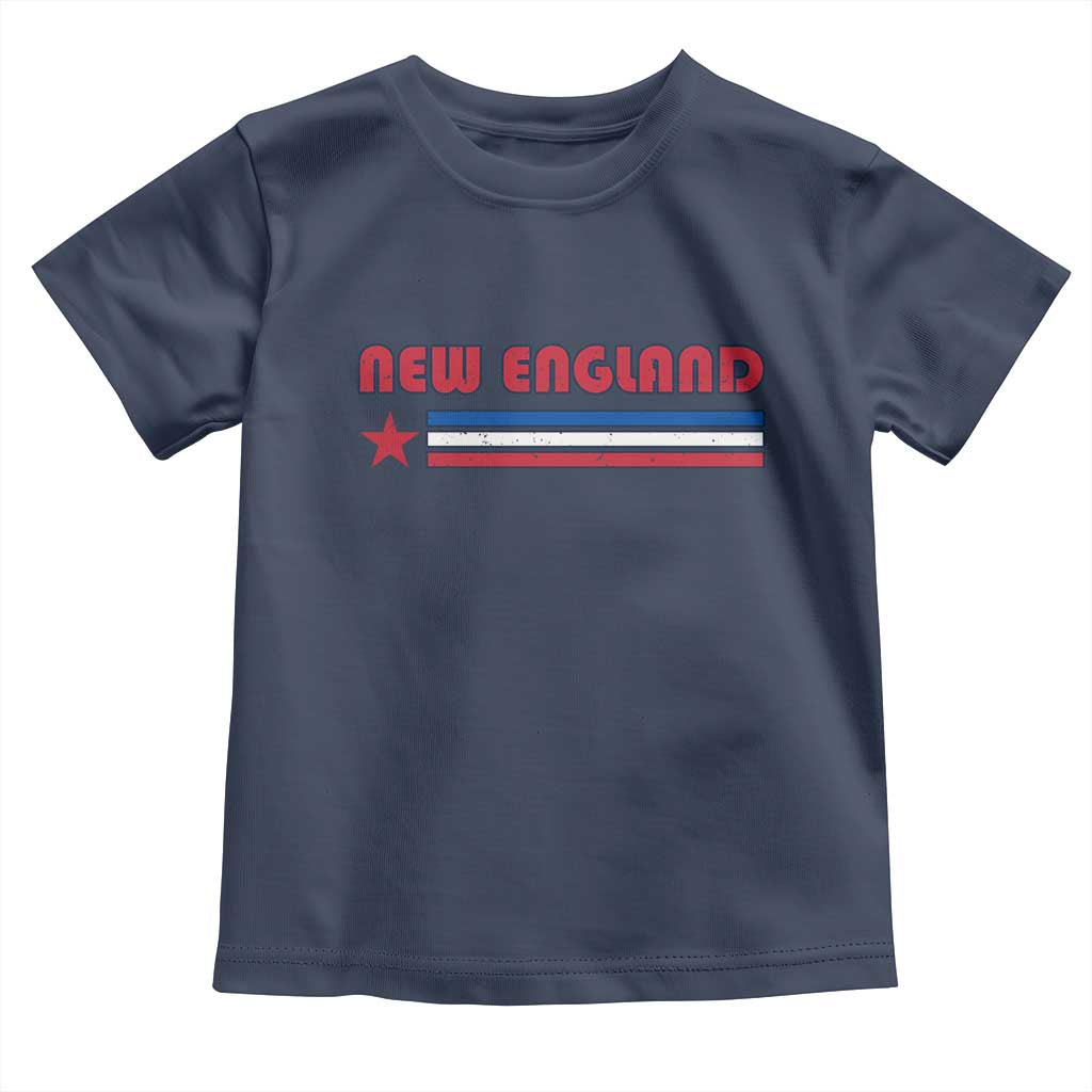 New England Fan Toddler T Shirt Vintage Athletic Sports Star And Stripes TS11 Navy Print Your Wear