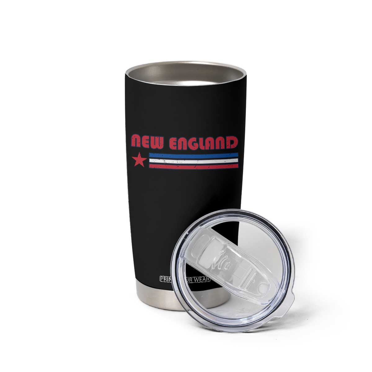 New England Fan Tumbler Cup Vintage Athletic Sports Star And Stripes TS11 Print Your Wear