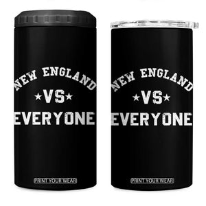 New England Vs Everyone 4 in 1 Can Cooler Tumbler Vintage Distressed Jersey Football Game Day TS11 One Size: 16 oz Black Print Your Wear