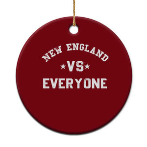 New England Vs Everyone Ceramic Ornament Vintage Distressed Jersey Football Game Day TS11 1pc Red Print Your Wear