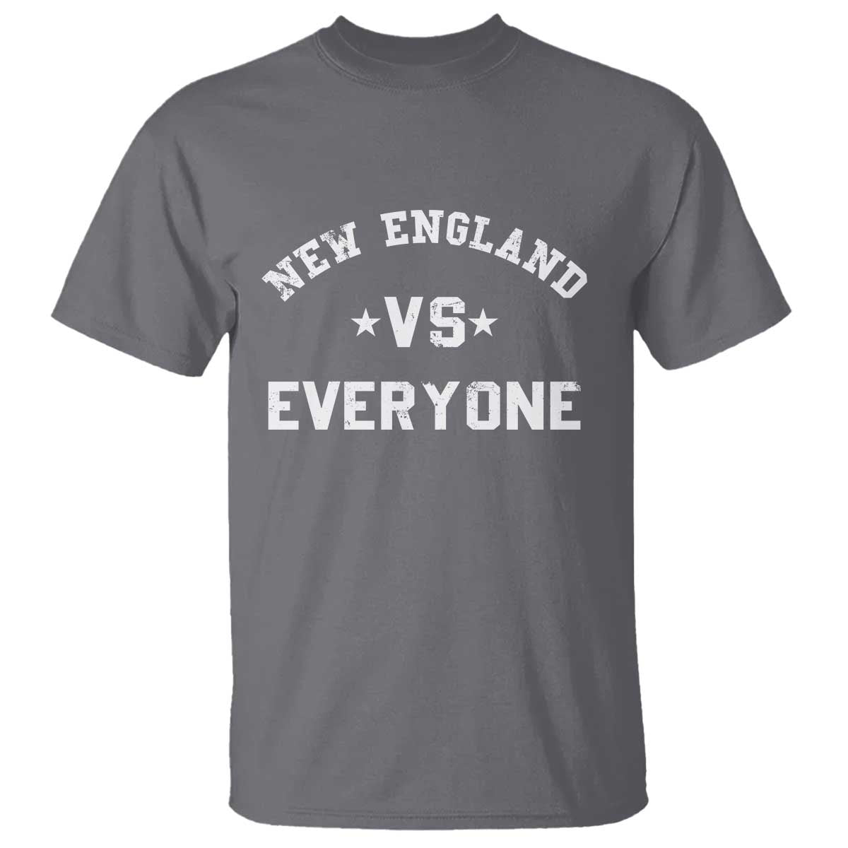 New England Vs Everyone T Shirt Vintage Distressed Jersey Football Game Day TS11 Charcoal Print Your Wear