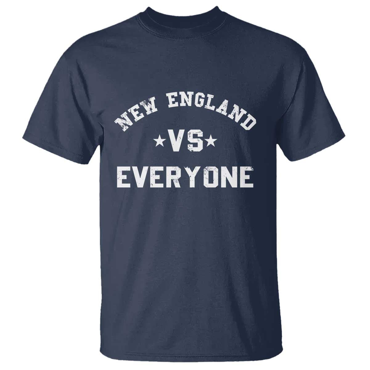 New England Vs Everyone T Shirt Vintage Distressed Jersey Football Game Day TS11 Navy Print Your Wear