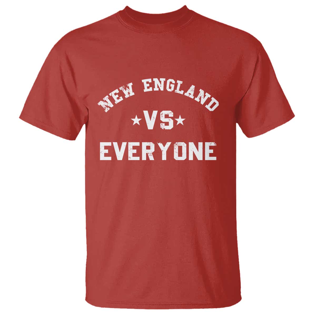 New England Vs Everyone T Shirt Vintage Distressed Jersey Football Game Day TS11 Red Print Your Wear