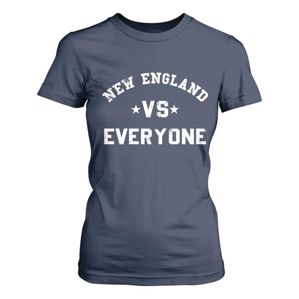 New England Vs Everyone T Shirt For Women Vintage Distressed Jersey Football Game Day TS11 Navy Print Your Wear